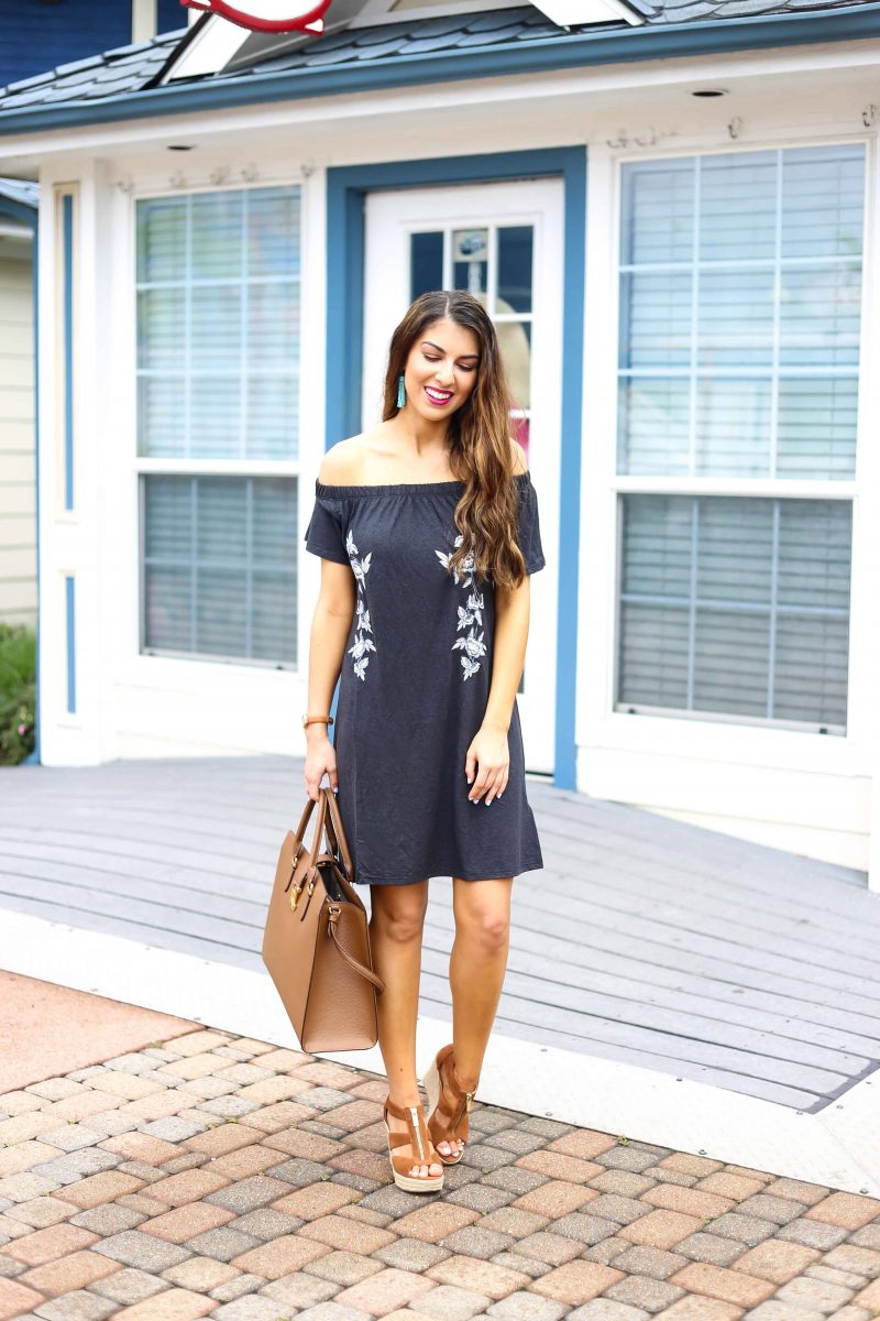 off the shoulder t shirt dresses