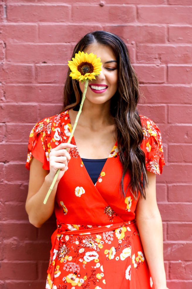 Floral Red Maxi Dress