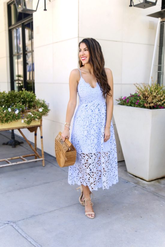 Gorgeous Lace Midi Dress for Wedding Season - Southern Sophisticated by ...