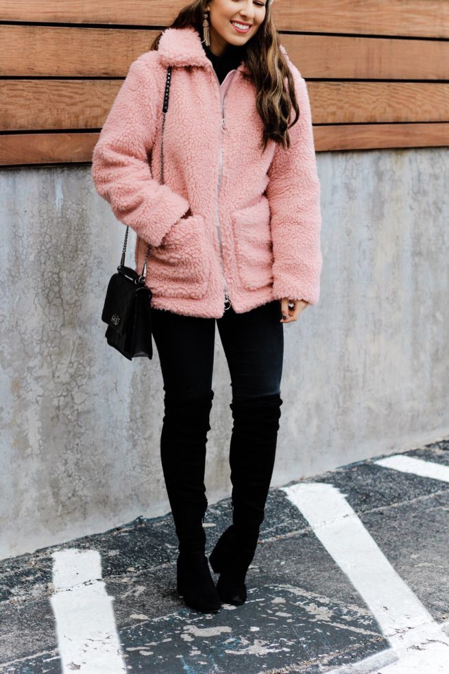 Cozy Pink Plush Jacket for Winter