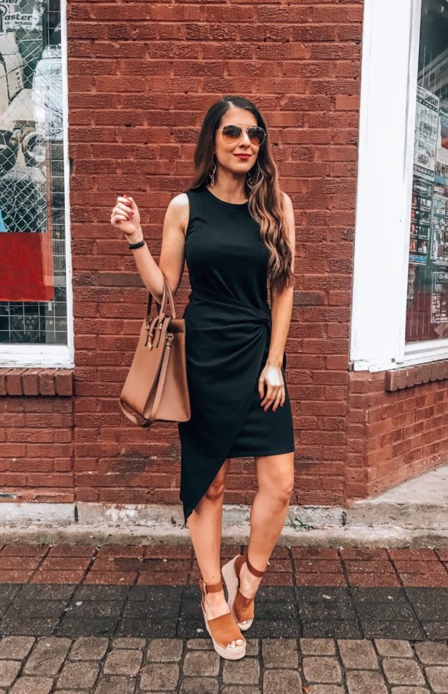 Classic Little Black Dress with Twist Details 