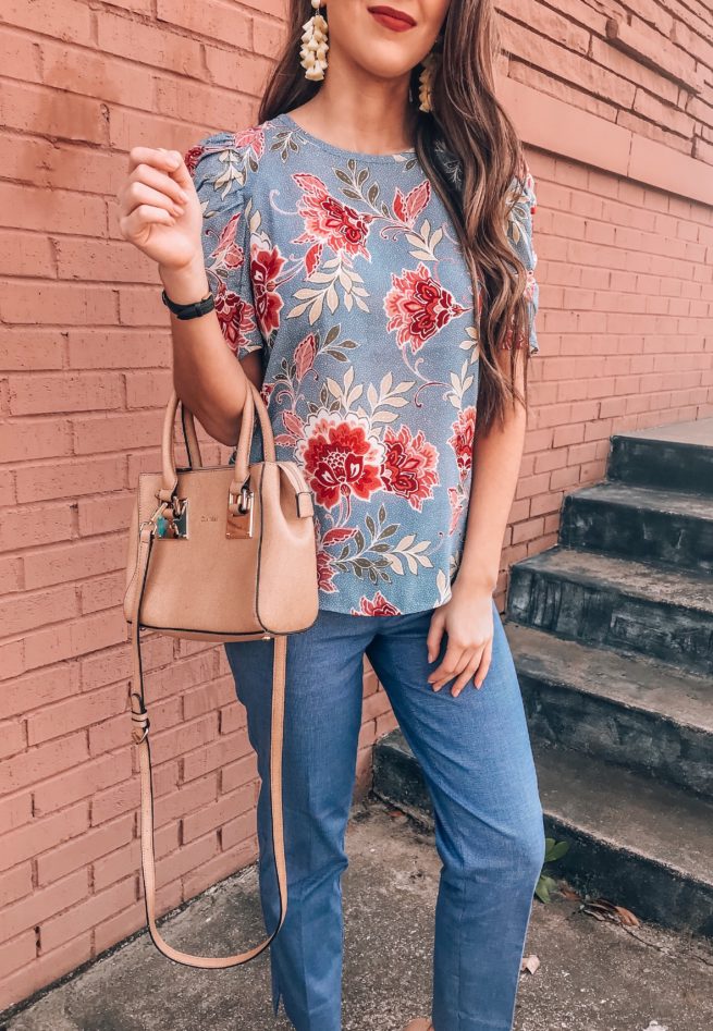 Beautiful Floral Top for Spring Work Wear 