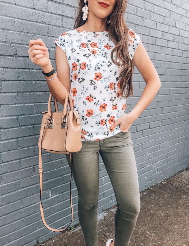 Spring Floral Work Wear Blouse 