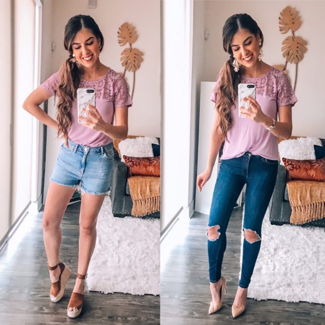 Lilac Floral Lace Top 