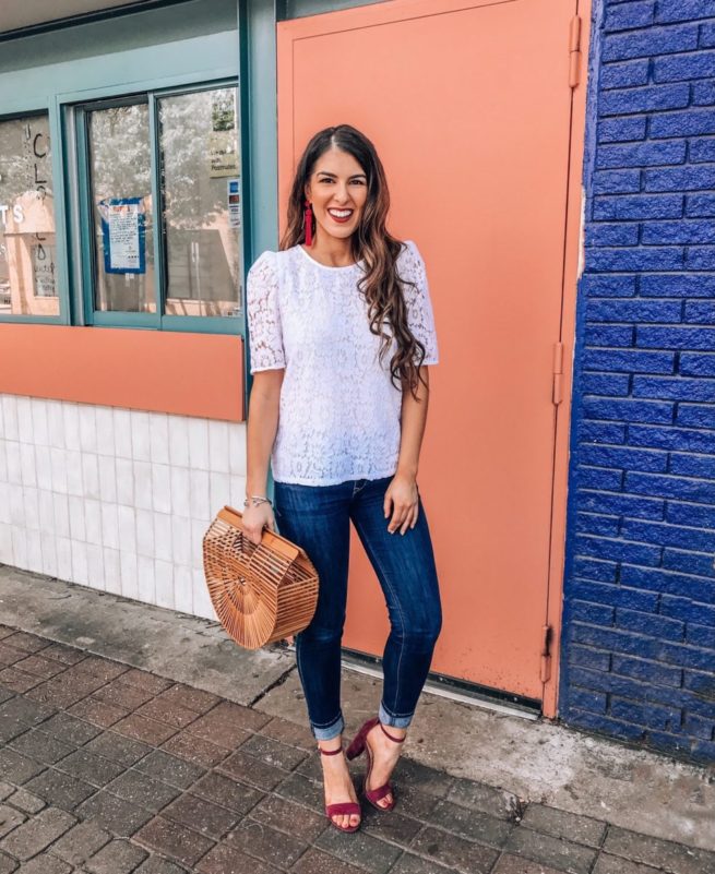 White Lace Top for Work or Casual 