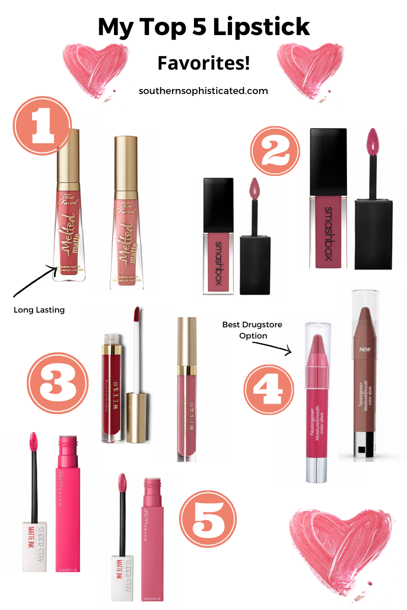 top 5 long lasting lipstick