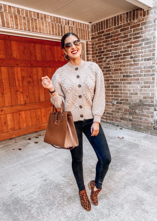 Cute Cardigan with Pom Pom Details for Fall 