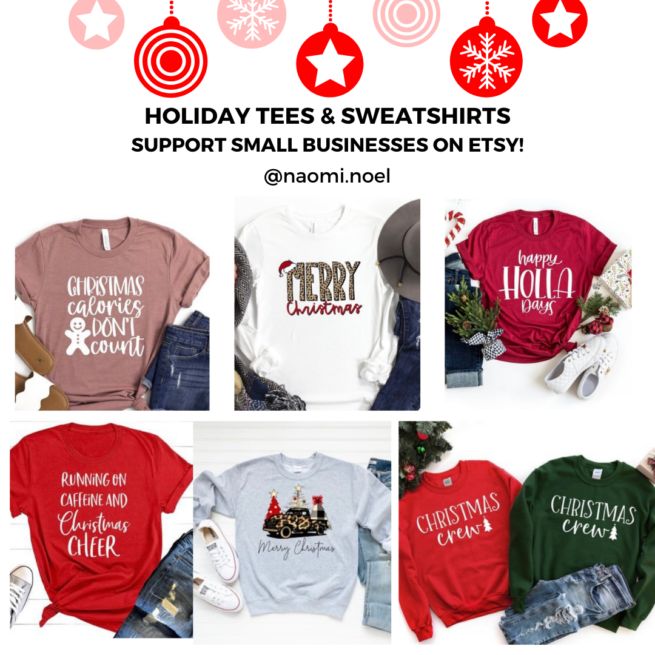 Christmas Holiday Tees and Sweatshirts