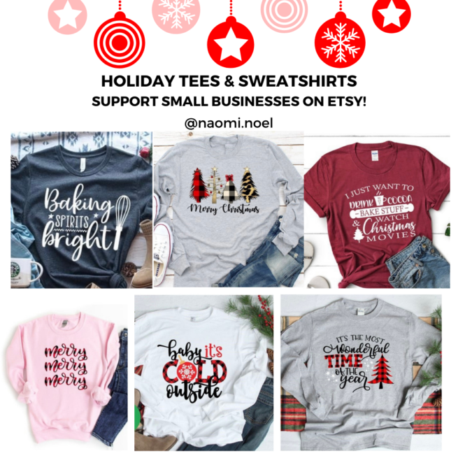 Holiday Tees and Sweatshirts