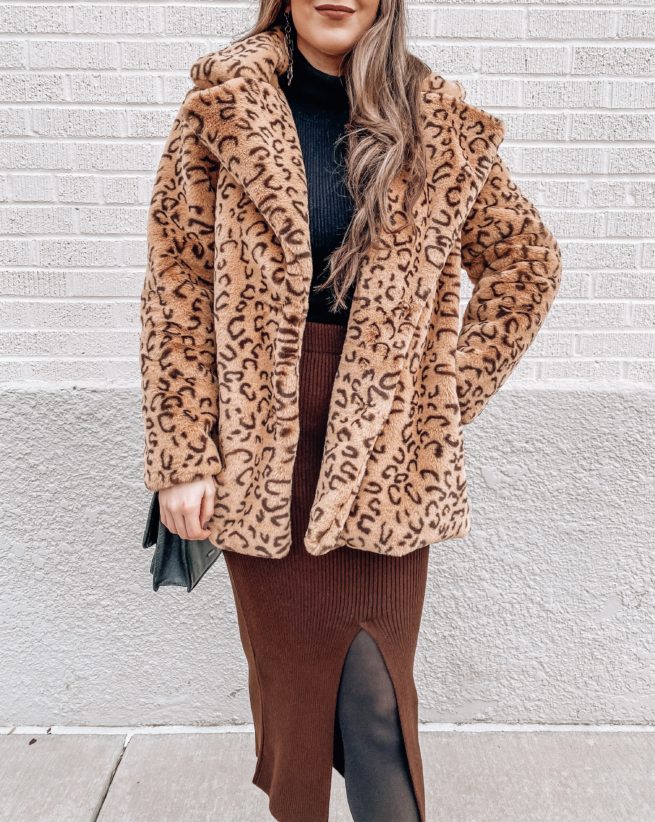 Faux Fur Cozy Leopard Coat