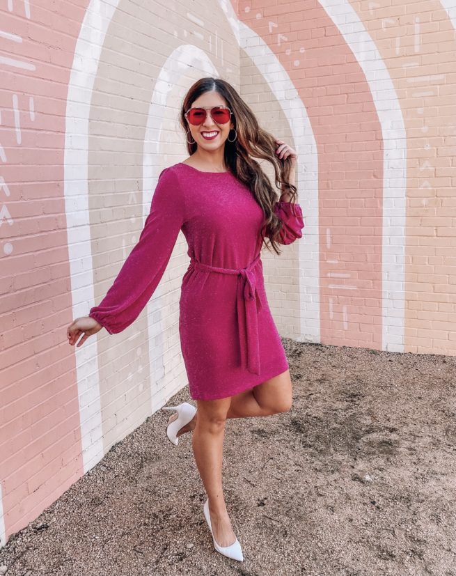 Cute Pink Sparkle Minidress