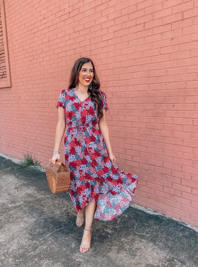 Floral Hi Low Dress for Spring