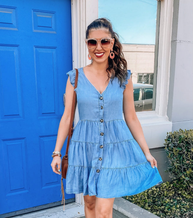 Fun Blue Chambray Dress